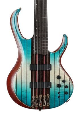Ibanez Premium BTB1935 5-String Bass Guitar with Bag Caribbean Islet Front View
